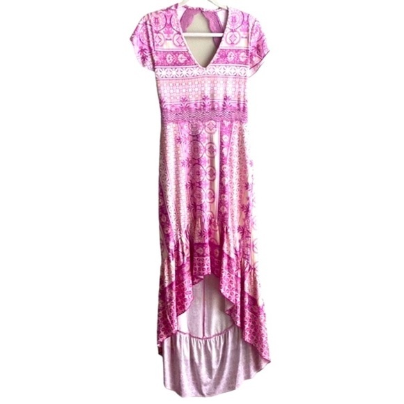 VENUS Dresses & Skirts - VENUS Pink Open Back High Low Dress size S